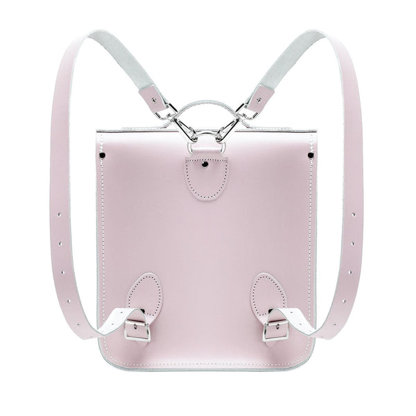 Handmade Leather City Backpack - Rose Quartz