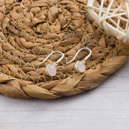 Rose Quartz Drop Earrings