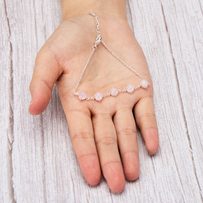 Rose Quartz Gemstone Bracelet with Quote Card