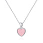Rose Quartz Gemstone Heart Necklace