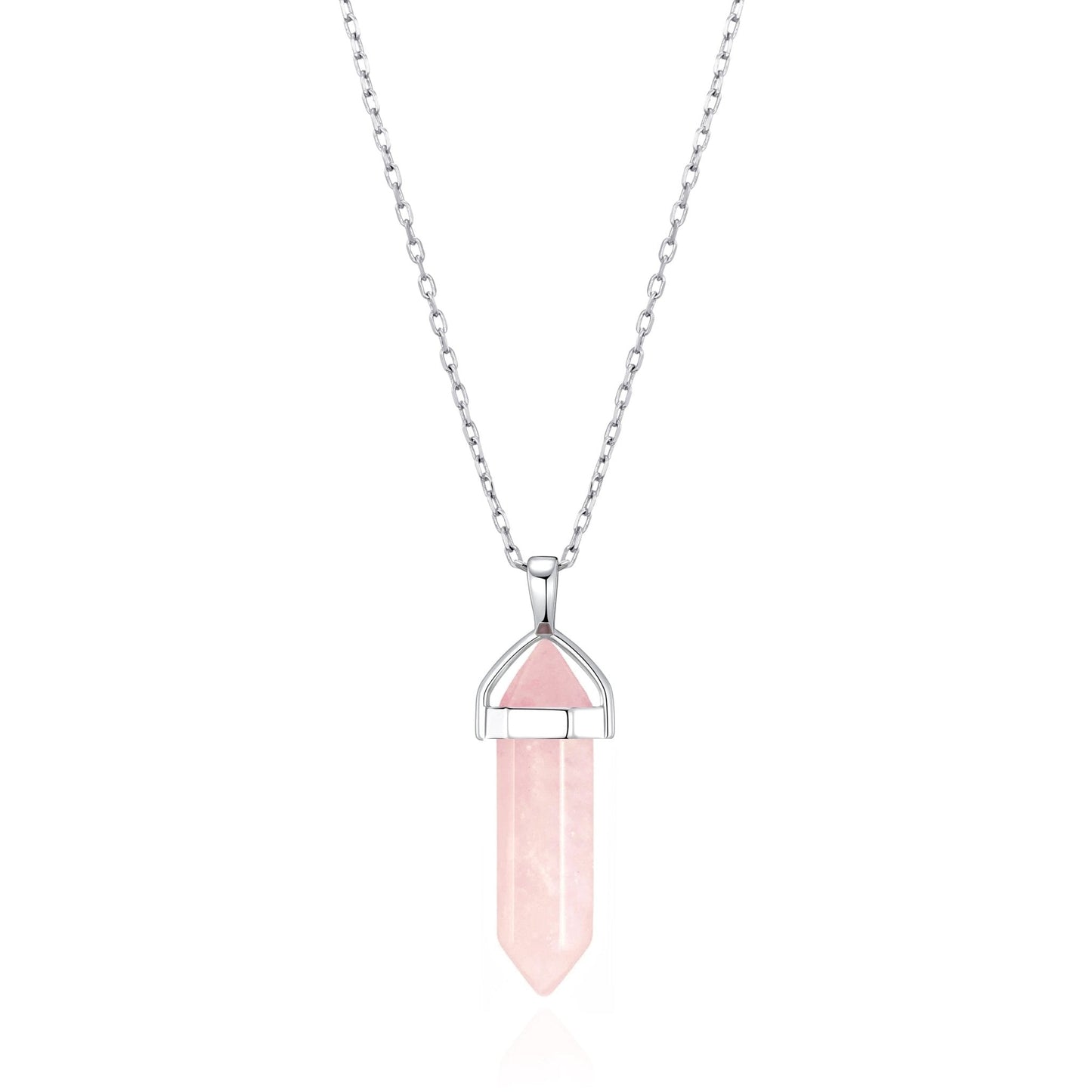 Rose Quartz Genuine Gemstone Necklace