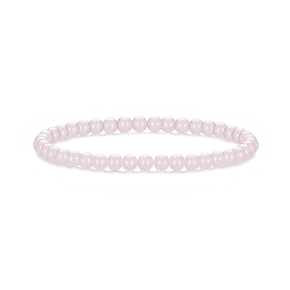 Rose Quartz Mini Beaded Gemstone Stretch Bracelet