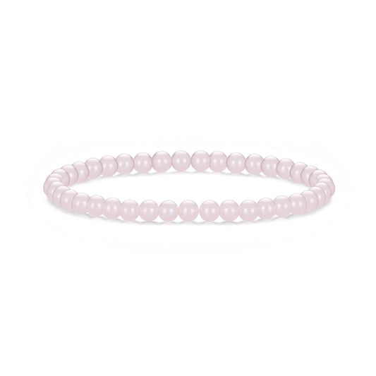 Rose Quartz Mini Beaded Gemstone Stretch Bracelet