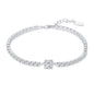 Bracelet de tennis solitaire rond créé avec des cristaux Zircondia®