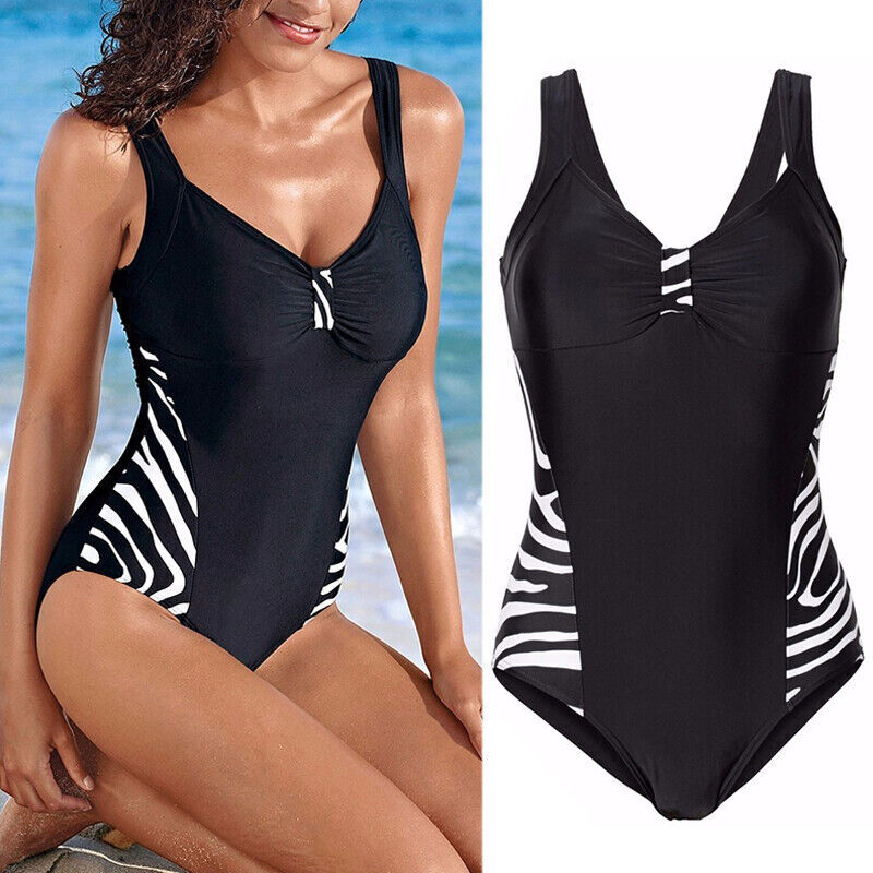 Maillot de bain monokini grande taille pour femme, maillot de bain bikini contrôle du ventre+