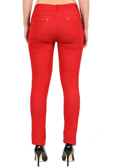 Pantalon Jegging Femme Taille Plus Extensible Slim Poches UK Tailles 8-26