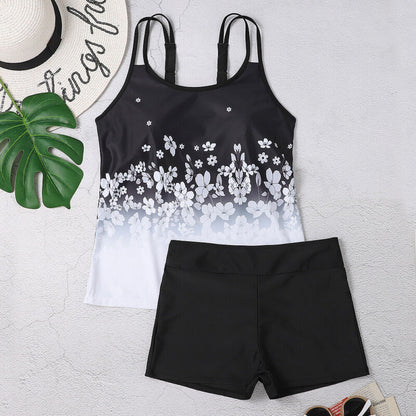 Plus Size Womens Ruffle Tankini Shorts Set Swimming Costume Swimsuit Swim Dress
