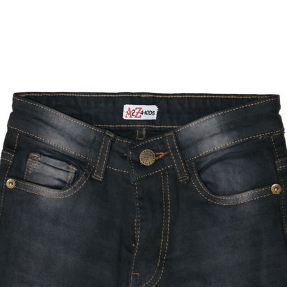 Kids Boys Black Skinny Jeans Designer Denim Stretchy Pants Fit Trouser 5-14 Year