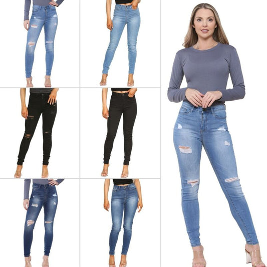 Enzo Jean Skinny Femme Slim Stretch Nouveau Pantalon en Jean Taille UK