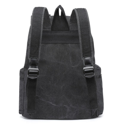 Sac à dos en toile et cuir véritable unisexe, grand sac à dos scolaire, sac à bandoulière
