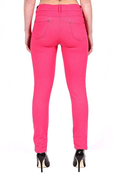 Pantalon Jegging Femme Taille Plus Extensible Slim Poches UK Tailles 8-26