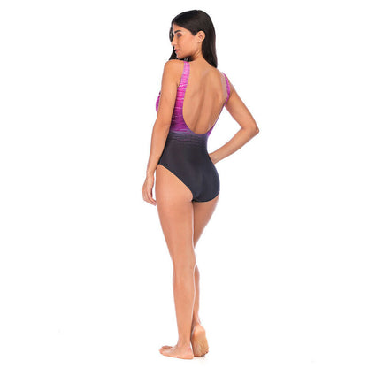 Maillot de bain monokini gainant pour femme, grande taille, une pièce