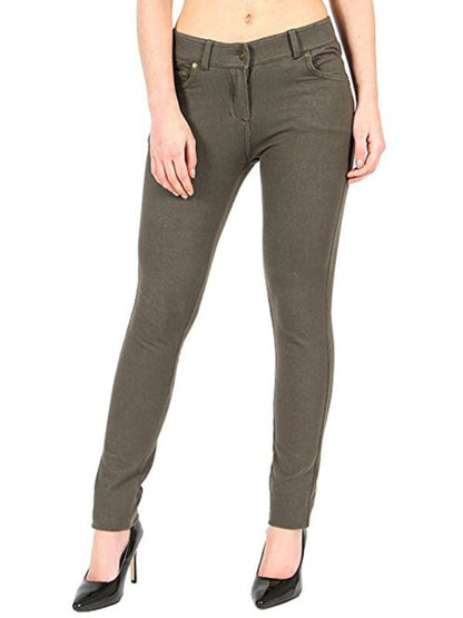 Pantalon Jegging Femme Taille Plus Extensible Slim Poches UK Tailles 8-26