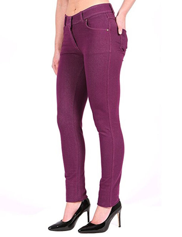 Pantalon Jegging Femme Taille Plus Extensible Slim Poches UK Tailles 8-26