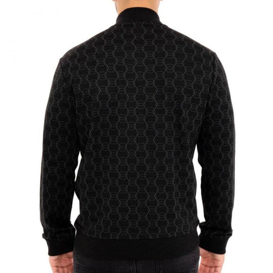 Balr Mens Brooklyn Jacquard Hex Track Jacket (Black)