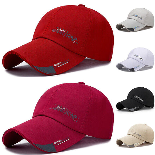 Casquettes de baseball Hommes Femmes Casquette de sport noire Chapeaux d'été décontractés réglables ~