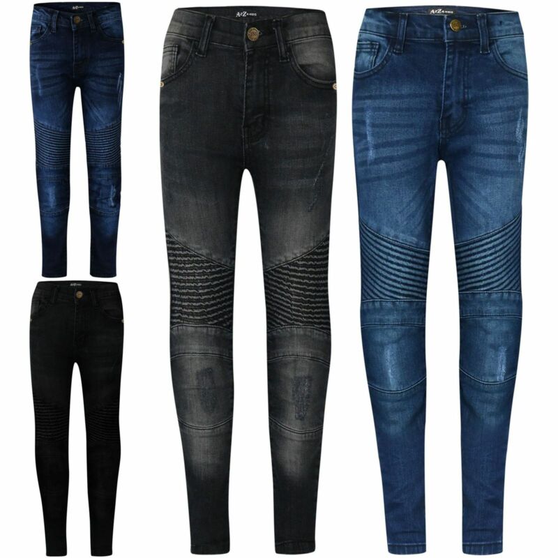 Jeans enfant garçon stretch déchiré coupe skinny 5-13 ans