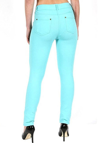 Pantalon Jegging Femme Taille Plus Extensible Slim Poches UK Tailles 8-26