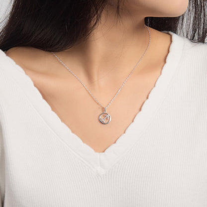 Collier signe astrologique Sagittaire et carte citation avec cristaux Zircondia®