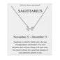 Sagittarius Zodiac Star Sign Necklace Created with Zircondia® Crystals