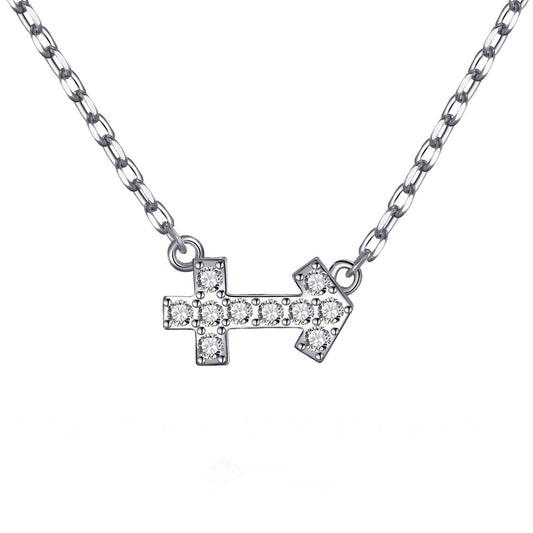 Sagittarius Zodiac Star Sign Necklace Created with Zircondia® Crystals