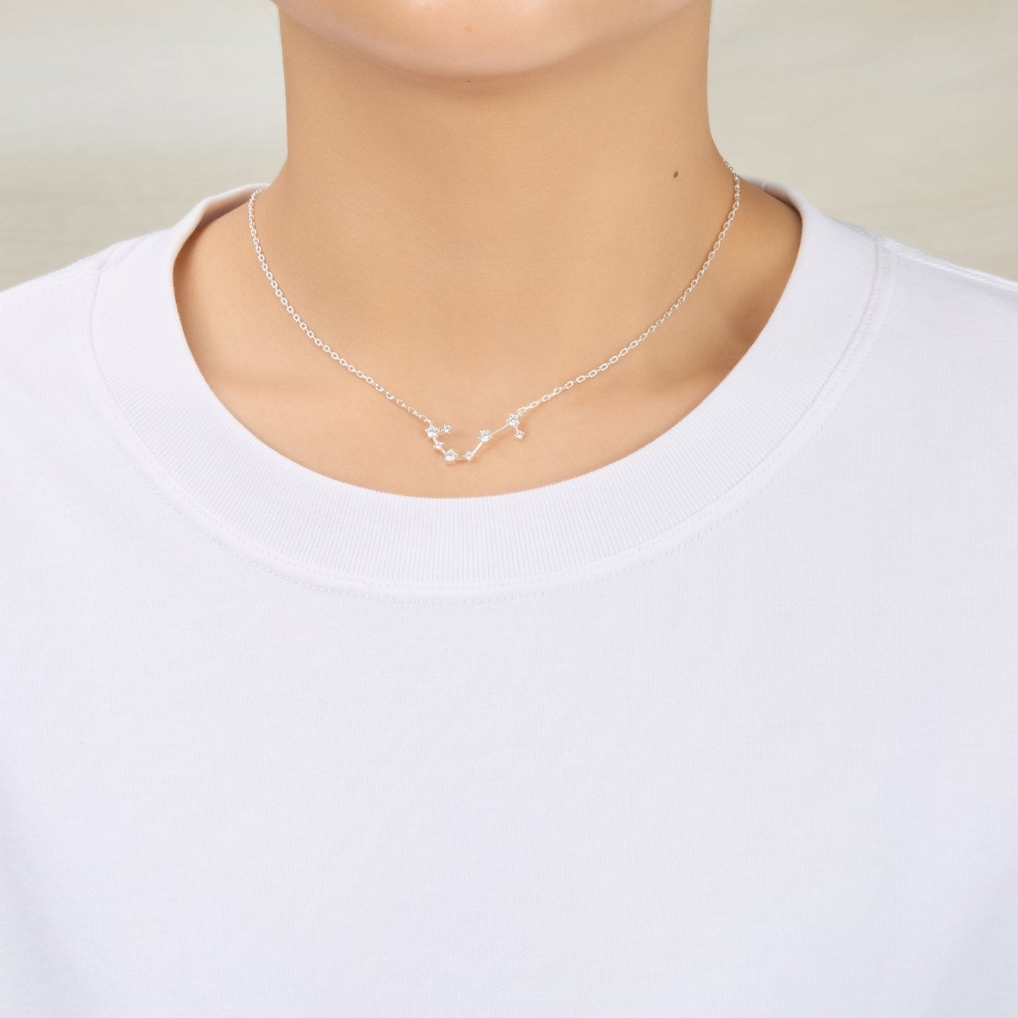 Scorpio Star Sign Zodiac Constellation Necklace with Zircondia® Crystals