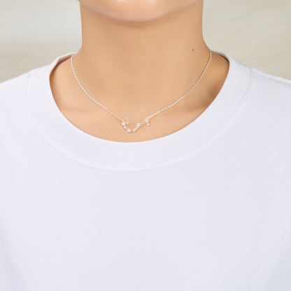 Scorpio Star Sign Zodiac Constellation Necklace and Quote Card with Zircondia® Crystals