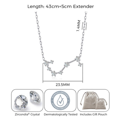 Collier Constellation Zodiaque Scorpion avec Cristaux Zircondia®