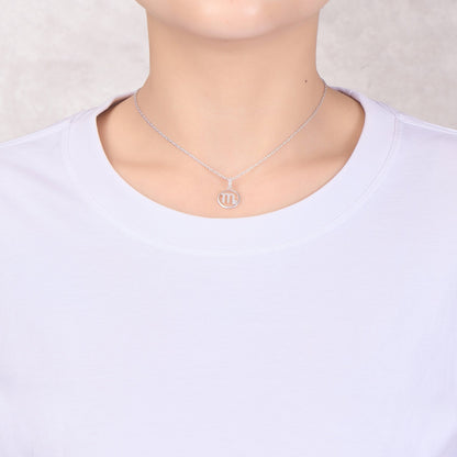 Collier signe astrologique Scorpion et carte de citation avec cristaux Zircondia®
