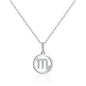 Scorpio Star Sign Zodiac Necklace with Zircondia® Crystals