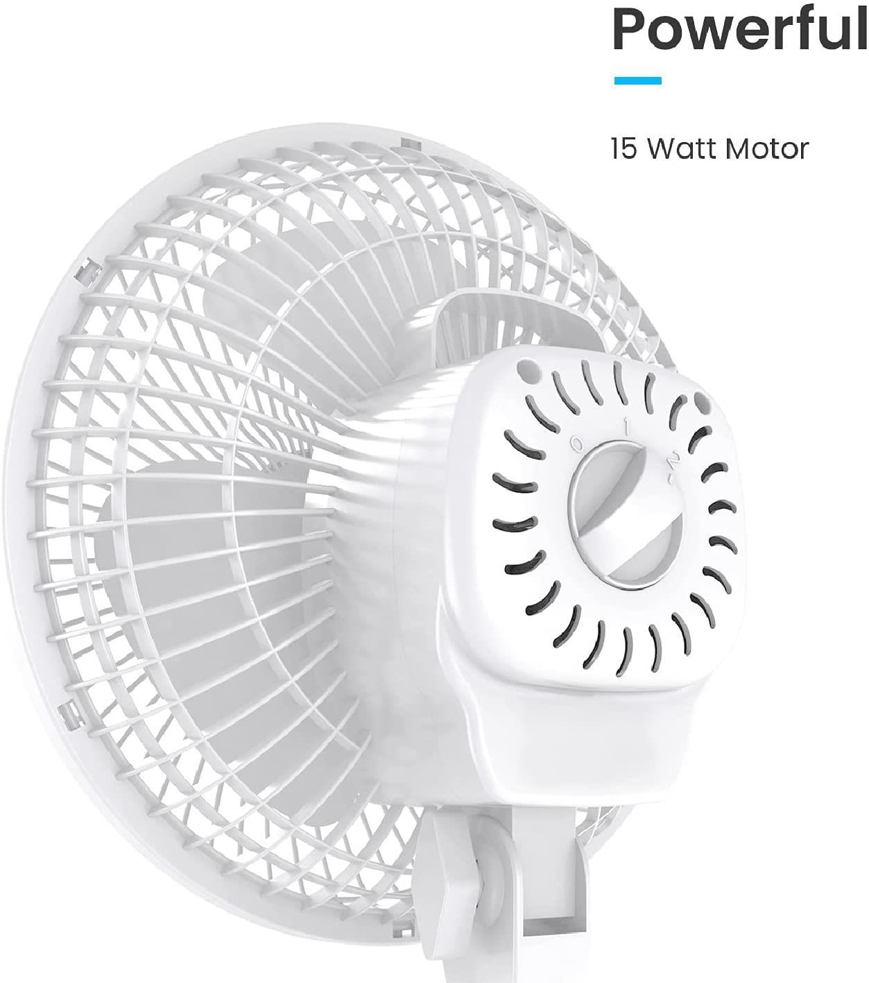 Senelux 6" Clip On Desk Fan- Home Cooling from a Portable, Cool Clip Fan; Clip on Desk Fan
