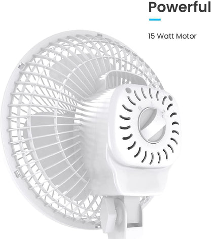 Senelux 6" Clip On Desk Fan- Home Cooling from a Portable, Cool Clip Fan; Clip on Desk Fan