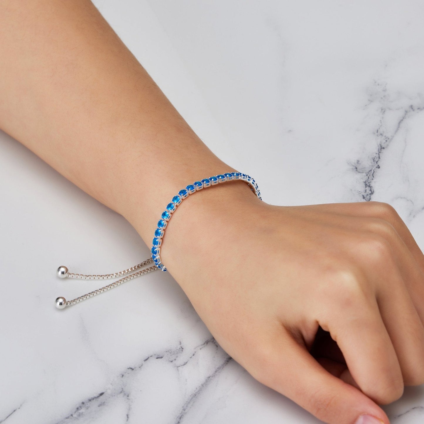 September Birthstone Friendship Bracelet with Sapphire Zircondia® Crystals