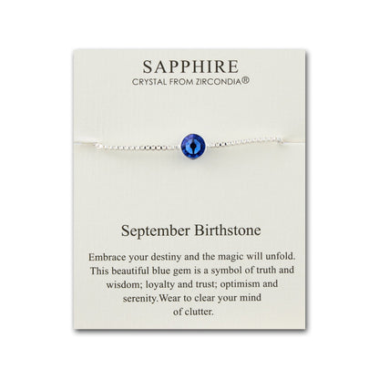 September (Sapphire) Birthstone Bracelet Created with Zircondia® Crystals