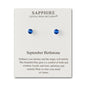 September (Sapphire) Birthstone Earrings Created with Zircondia® Crystals