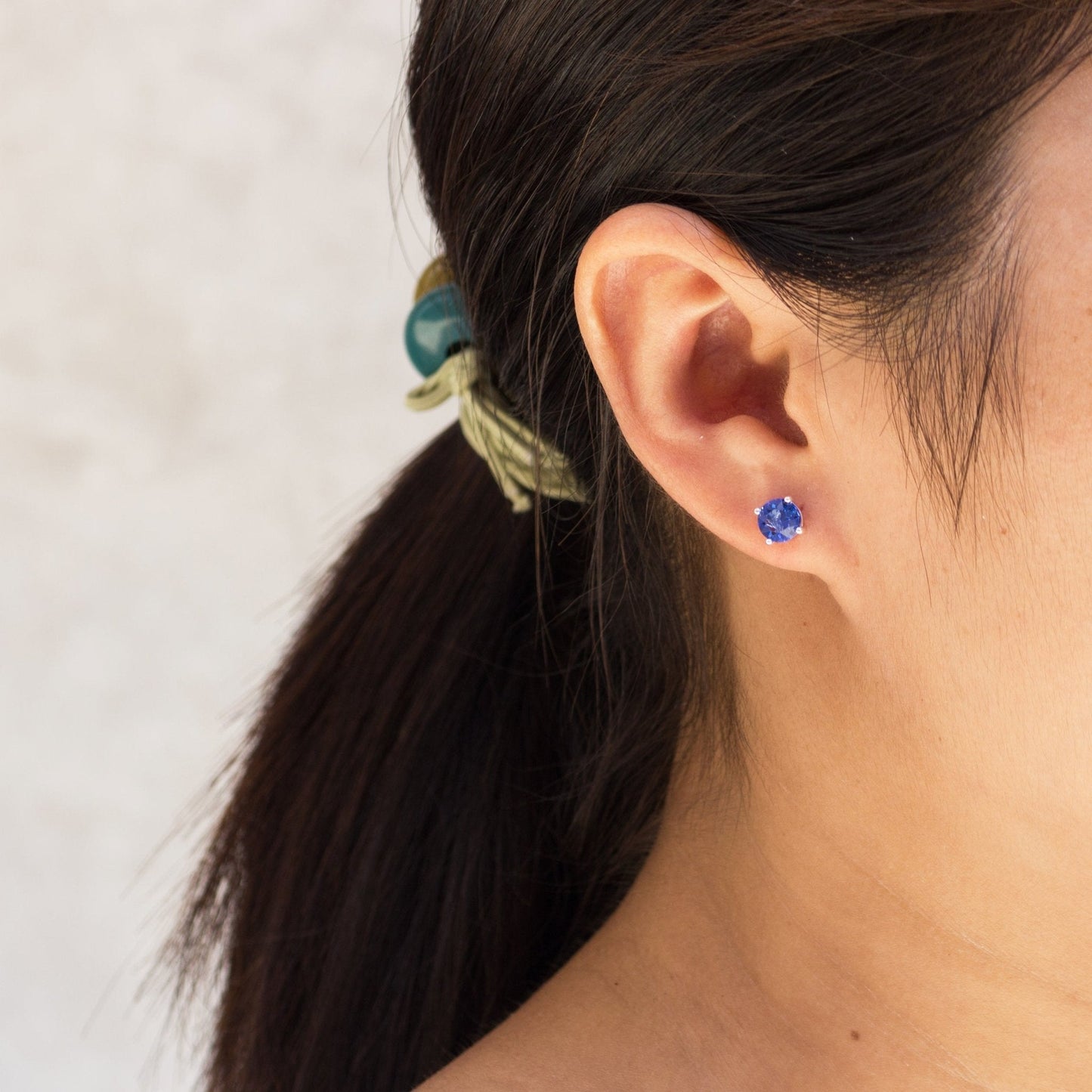 September (Sapphire) Birthstone Earrings Created with Zircondia® Crystals