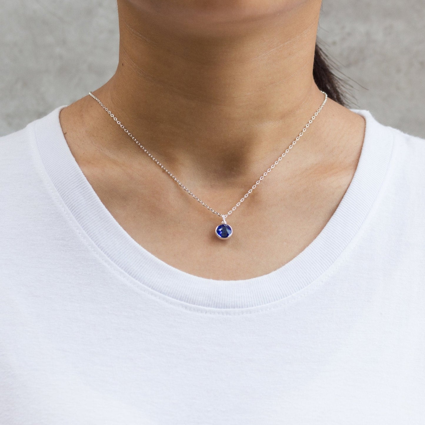 September (Sapphire) Birthstone Necklace & Earrings Set Created with Zircondia® Crystals