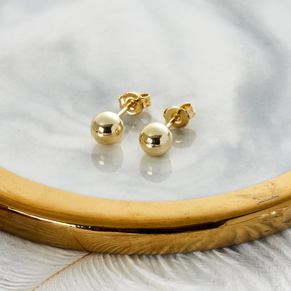 Set of Three Ball Stud Earrings
