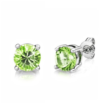 Seven Pack of Solitaire Earrings Created with Zircondia® Crystals