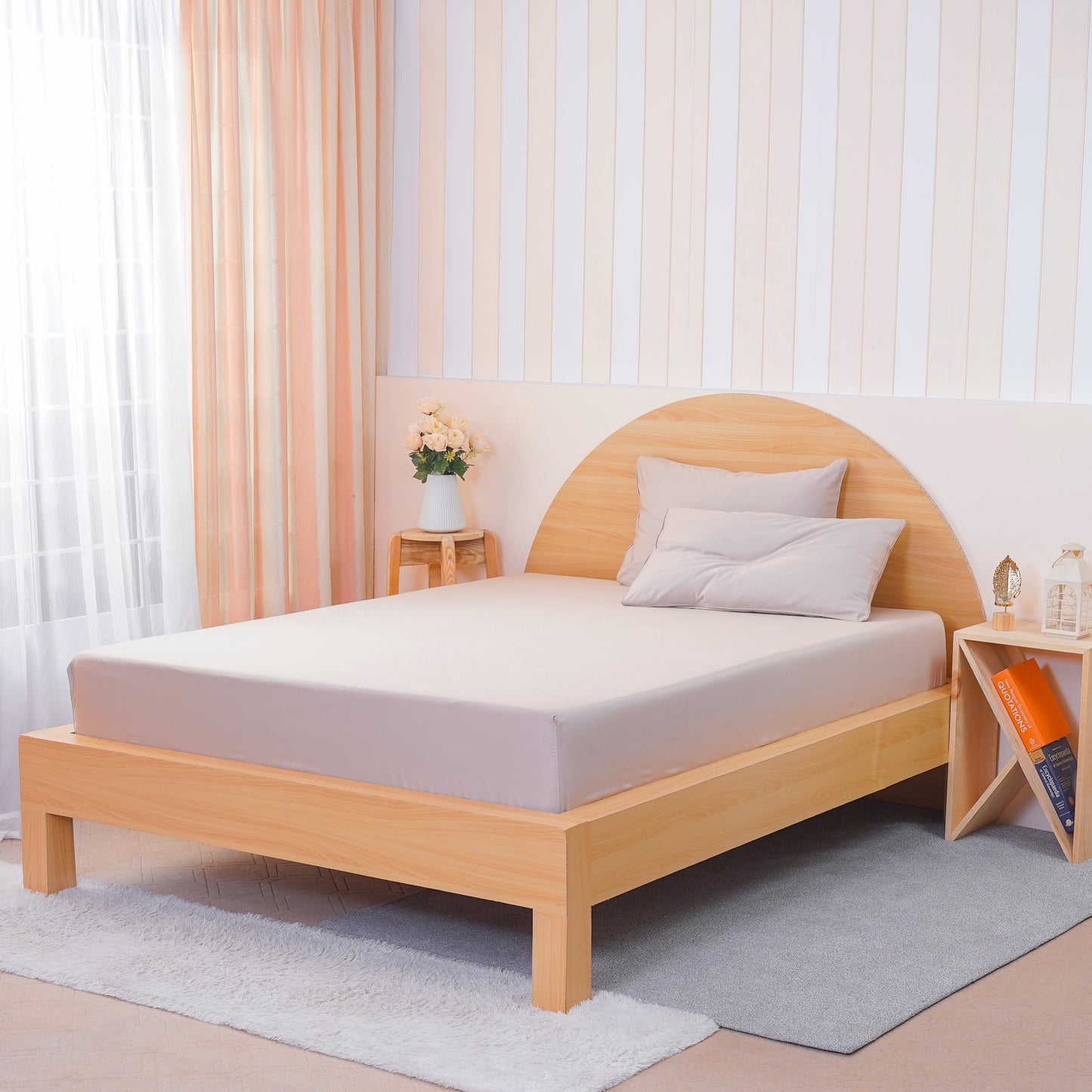 Ackly Bamboo - Beige Fitted Sheet