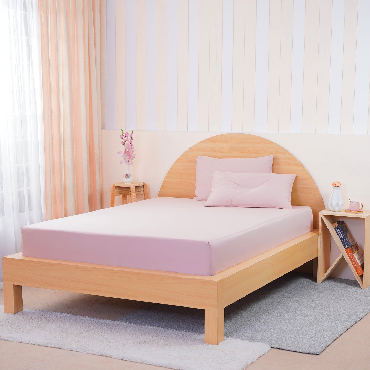 Ackly Bamboo - Blush Pink Fitted Sheet