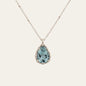Silver Blue Topaz Necklace - Aurelia