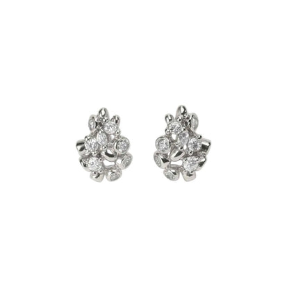 Silver Lyra Stud Earrings