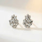 Silver Lyra Stud Earrings