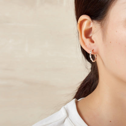 Silver Plated 20mm Twisted Hoop Earrings