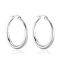 Silver Plated 25mm Hoop Earrings