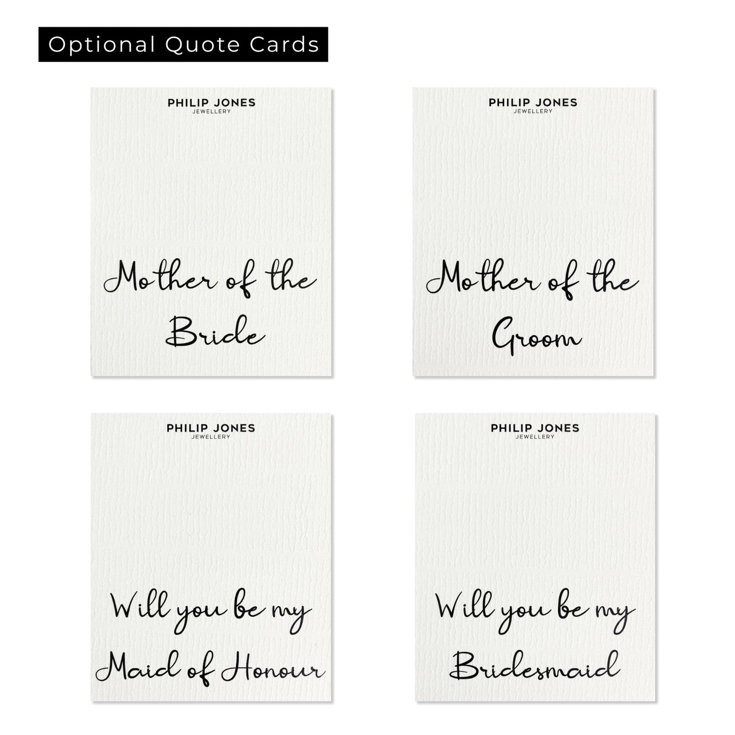 Silver Plated Thank You for Helping us Tie The Knot Bridal Necklace with Quote Card