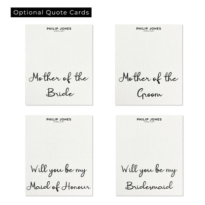 Silver Plated Thank You for Helping us Tie The Knot Bridal Necklace with Quote Card