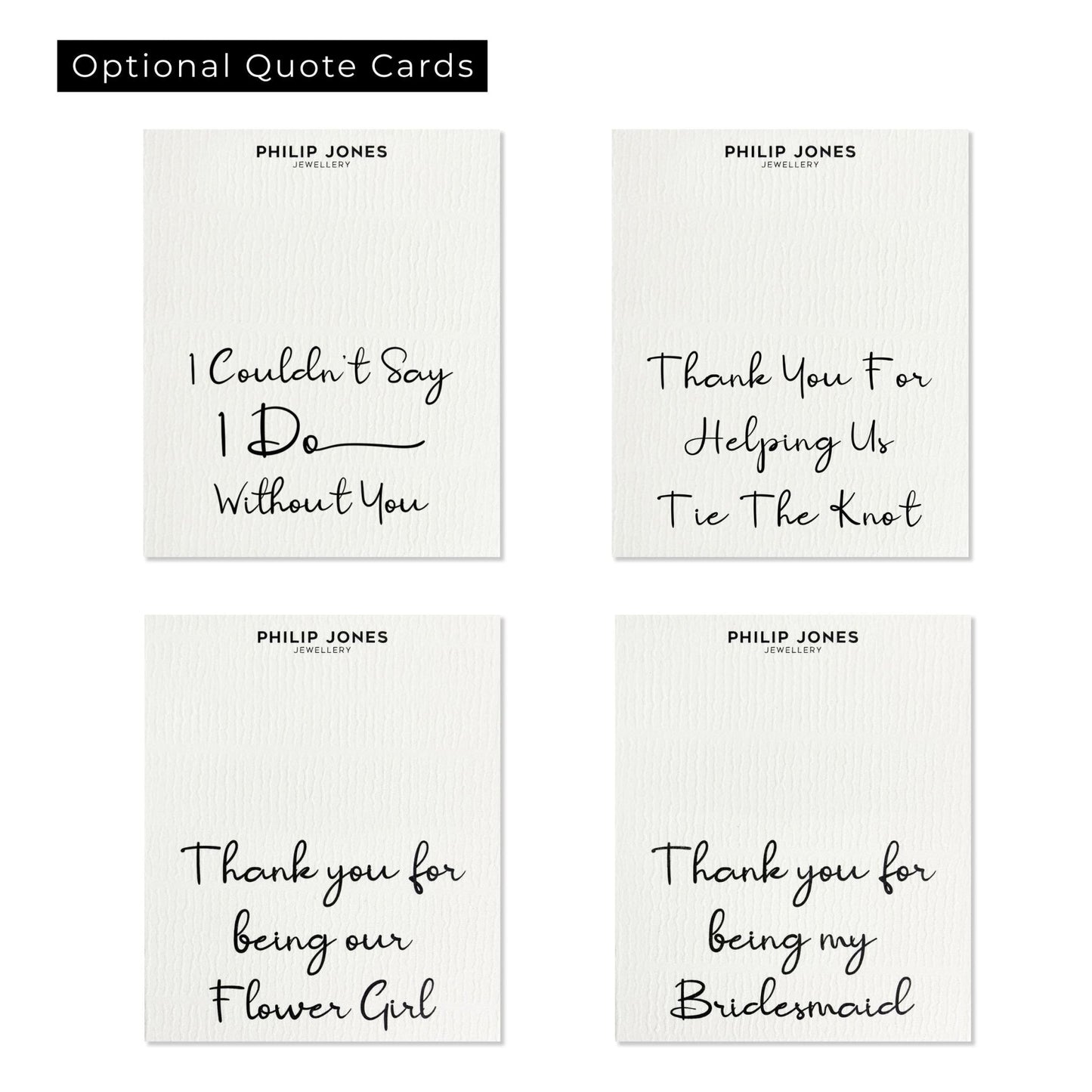 Sterling Silver Thank You for Helping us Tie The Knot Bridal Earrings