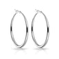 Silver Plated 40mm Hoop Earrings